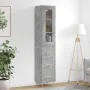 Aparador de madera contrachapada gris hormigón 34,5x34x180 cm de , Aparadores - Ref: Foro24-3199229, Precio: 112,13 €, Descue...