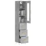 Aparador de madera contrachapada gris hormigón 34,5x34x180 cm de , Aparadores - Ref: Foro24-3199229, Precio: 112,13 €, Descue...