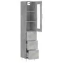 Gray concrete plywood sideboard 34.5x34x180 cm by , Sideboards - Ref: Foro24-3199229, Price: 113,52 €, Discount: %