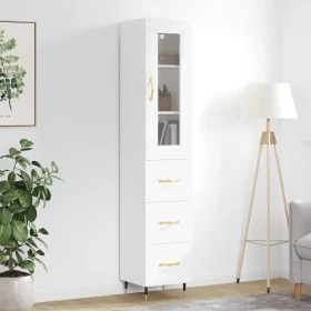 Hoher Schrank aus weißem Sperrholz, 34,5x34x180 cm. von , Sideboards - Ref: Foro24-3199217, Preis: 113,80 €, Rabatt: %