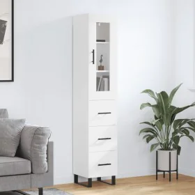Hoher Schrank aus weißem Sperrholz, 34,5x34x180 cm. von , Sideboards - Ref: Foro24-3199257, Preis: 123,27 €, Rabatt: %