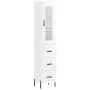 Hoher Schrank aus glänzend weißem Sperrholz 34,5x34x180 cm. von , Sideboards - Ref: Foro24-3199243, Preis: 134,76 €, Rabatt: %