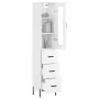 Tall high gloss white plywood sideboard 34.5x34x180 cm by , Sideboards - Ref: Foro24-3199243, Price: 134,77 €, Discount: %