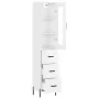 Tall high gloss white plywood sideboard 34.5x34x180 cm by , Sideboards - Ref: Foro24-3199243, Price: 134,77 €, Discount: %