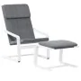 Sillón de relax con taburete tela gris oscuro de , Sillones - Ref: Foro24-3154414, Precio: 136,77 €, Descuento: %
