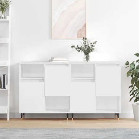 2 Schränke aus weiß glänzendem Sperrholz von , Sideboards - Ref: Foro24-3190119, Preis: 129,75 €, Rabatt: %