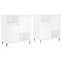 Aparadores 2 uds madera contrachapada blanco brillo de , Aparadores - Ref: Foro24-3190119, Precio: 129,72 €, Descuento: %