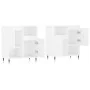 Aparadores 2 uds madera contrachapada blanco brillo de , Aparadores - Ref: Foro24-3190119, Precio: 129,72 €, Descuento: %