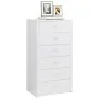 Sideboard mit 6 Schubladen aus glänzendem weißem Sperrholz 50x34x96 cm. von , Sideboards - Ref: Foro24-800672, Preis: 141,04 ...