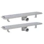 Lineare Duschablauf 2 Stück gebogen 630x140 mm Edelstahl von , Abflüsse - Ref: Foro24-275960, Preis: 82,47 €, Rabatt: %