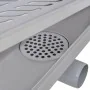 Linear shower drain, 2 pieces, curved, 630x140 mm, stainless steel by , Drains - Ref: Foro24-275960, Price: 82,47 €, Discount: %