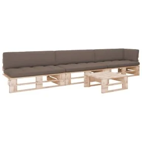 Palettenmöbel 4 Stück und Kissen aus imprägniertem Kiefernholz. von , Gartensets - Ref: Foro24-3066753, Preis: 391,44 €, Raba...