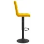 Taburete de cocina de terciopelo amarillo mostaza de , Taburetes de cocina - Ref: Foro24-335759, Precio: 83,55 €, Descuento: %