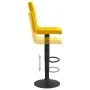 Taburete de cocina de terciopelo amarillo mostaza de , Taburetes de cocina - Ref: Foro24-335759, Precio: 83,55 €, Descuento: %