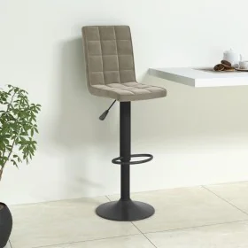 Hocker aus hellgrauem Samt für die Küche von , Küchenhocker - Ref: Foro24-335752, Preis: 83,21 €, Rabatt: %