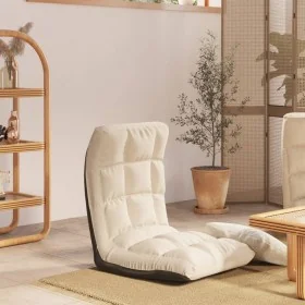 Folding floor chair in cream fabric by , Floor chairs - Ref: Foro24-336586, Price: 72,64 €, Discount: %