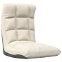 Silla de suelo plegable de tela crema de , Sillas de suelo - Ref: Foro24-336586, Precio: 72,64 €, Descuento: %