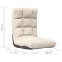 Folding floor chair in cream fabric by , Floor chairs - Ref: Foro24-336586, Price: 72,64 €, Discount: %