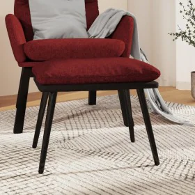 Footrest in fabric and synthetic leather, wine color, 45x29.5x35 cm. by , Ottomans - Ref: Foro24-341523, Price: 33,15 €, Disc...