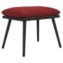 Footrest in fabric and synthetic leather, wine color, 45x29.5x35 cm. by , Ottomans - Ref: Foro24-341523, Price: 33,14 €, Disc...