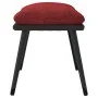 Footrest in fabric and synthetic leather, wine color, 45x29.5x35 cm. by , Ottomans - Ref: Foro24-341523, Price: 33,14 €, Disc...