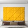 Wall panels 12 units yellow velvet 30x30 cm 0.54 m² by , Wall covering - Ref: Foro24-343953, Price: 25,47 €, Discount: %