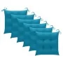 Garden chairs 6 pcs teak wood with light blue cushions by , Garden chairs - Ref: Foro24-3062560, Price: 461,48 €, Discount: %