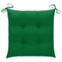 Garden chairs 3 units solid teak wood with green cushions by , Garden chairs - Ref: Foro24-3062534, Price: 225,14 €, Discount: %
