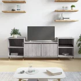 TV stand made of gray Sonoma plywood, measuring 160x35x55 cm. by , TV Furniture - Ref: Foro24-831338, Price: 91,85 €, Discoun...
