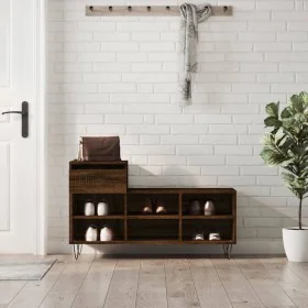 Shoe cabinet made of brown oak plywood, 102x36x60 cm by , Shoe racks and shoe organizers - Ref: Foro24-831371, Price: 42,37 €...