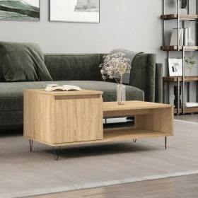 Oak Sonoma plywood coffee table 100x50x45 cm by , Coffee table - Ref: Foro24-830831, Price: 46,20 €, Discount: %