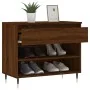 Mueble zapatero madera contrachapada roble marrón 70x36x60 cm de , Zapateros y organizadores de calzado - Ref: Foro24-831435,...