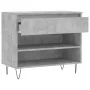 Shoe cabinet made of gray concrete plywood, measuring 70x36x60 cm. by , Shoe racks and shoe organizers - Ref: Foro24-831440, ...