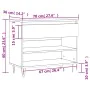 Schuhschrank aus grauem Beton-Sperrholz 70x36x60 cm von , Schuhregale und Schuhorganisatoren - Ref: Foro24-831440, Preis: 42,...