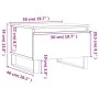 Engineered wood smoked oak coffee table 50x46x35 cm by , Coffee table - Ref: Foro24-830886, Price: 43,10 €, Discount: %
