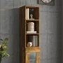 Wandschrank aus geräucherter Eichen-Ingenieurholz 34,5x32,5x90 cm. von , Regale und Regale - Ref: Foro24-817456, Preis: 36,81...