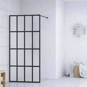 Tempered frosted glass shower screen 80x195 cm by , Shower walls and screens - Ref: Foro24-145684, Price: 162,78 €, Discount: %