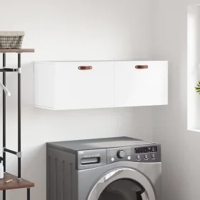 Wandschrank aus weißem Ingenieurholz 100x36,5x35 cm von , Schließfächer und Lagerschränke - Ref: Foro24-830108, Preis: 60,45 ...