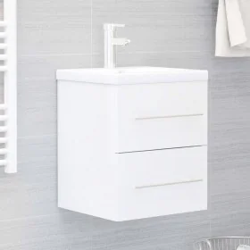 Waschbeckenunterschrank aus glänzend weißem Holzwerkstoff 41x38,5x48 cm. von , Badezimmermöbel - Ref: Foro24-804689, Preis: 4...