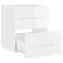 Engineered wood bathroom vanity unit in glossy white, 41x38.5x48 cm by , Bathroom furniture - Ref: Foro24-804689, Price: 48,8...