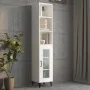 Engineered wood white wall cabinet 34.5x32.5x90 cm by , Shelves and shelves - Ref: Foro24-812483, Price: 42,04 €, Discount: %