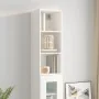 Engineered wood white wall cabinet 34.5x32.5x90 cm by , Shelves and shelves - Ref: Foro24-812483, Price: 42,04 €, Discount: %