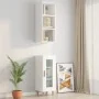 Engineered wood white wall cabinet 34.5x32.5x90 cm by , Shelves and shelves - Ref: Foro24-812483, Price: 42,04 €, Discount: %