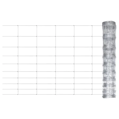 Valla de jardín de acero galvanizado plateado 50x1 m de , Paneles de vallas - Ref: Foro24-149498, Precio: 86,37 €, Descuento: %