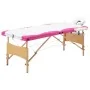 Faltbare Massageliege mit 3 Zonen, weißem und rosa Holz. von , Massageliegen - Ref: Foro24-110218, Preis: 153,96 €, Rabatt: %
