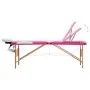 Faltbare Massageliege mit 3 Zonen, weißem und rosa Holz. von , Massageliegen - Ref: Foro24-110218, Preis: 153,96 €, Rabatt: %