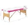Faltbare Massageliege mit 3 Zonen, weißem und rosa Holz. von , Massageliegen - Ref: Foro24-110218, Preis: 153,96 €, Rabatt: %
