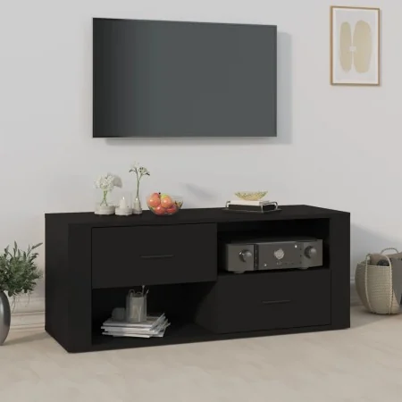 Fernsehmöbel aus schwarzem Sperrholz 100x35x40 cm von , TV-Möbel - Ref: Foro24-823100, Preis: 70,72 €, Rabatt: %