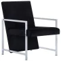 Sessel mit verchromten Beinen aus schwarzem Samt von , Sessel - Ref: Foro24-282157, Preis: 90,93 €, Rabatt: %