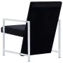Sessel mit verchromten Beinen aus schwarzem Samt von , Sessel - Ref: Foro24-282157, Preis: 90,93 €, Rabatt: %